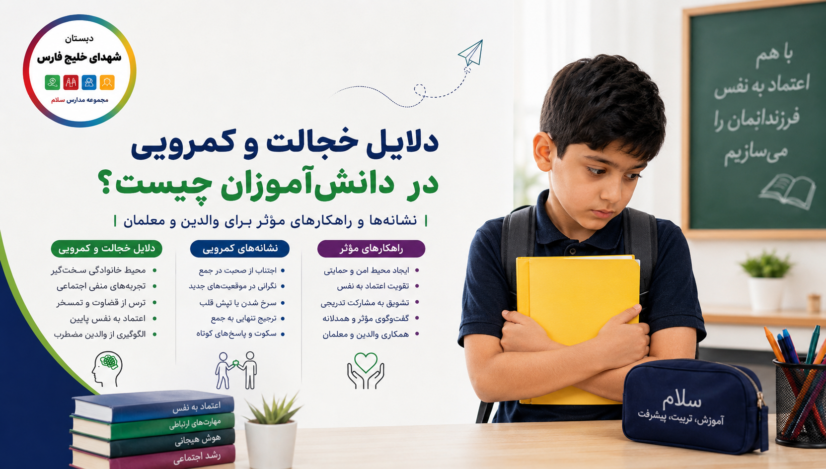 دلایل خجالت و کمرویی در دانش آموزان